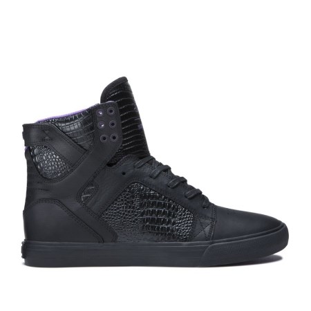 Supra Skytop Svart Høye Sneakers Dame [NO-3-G851]